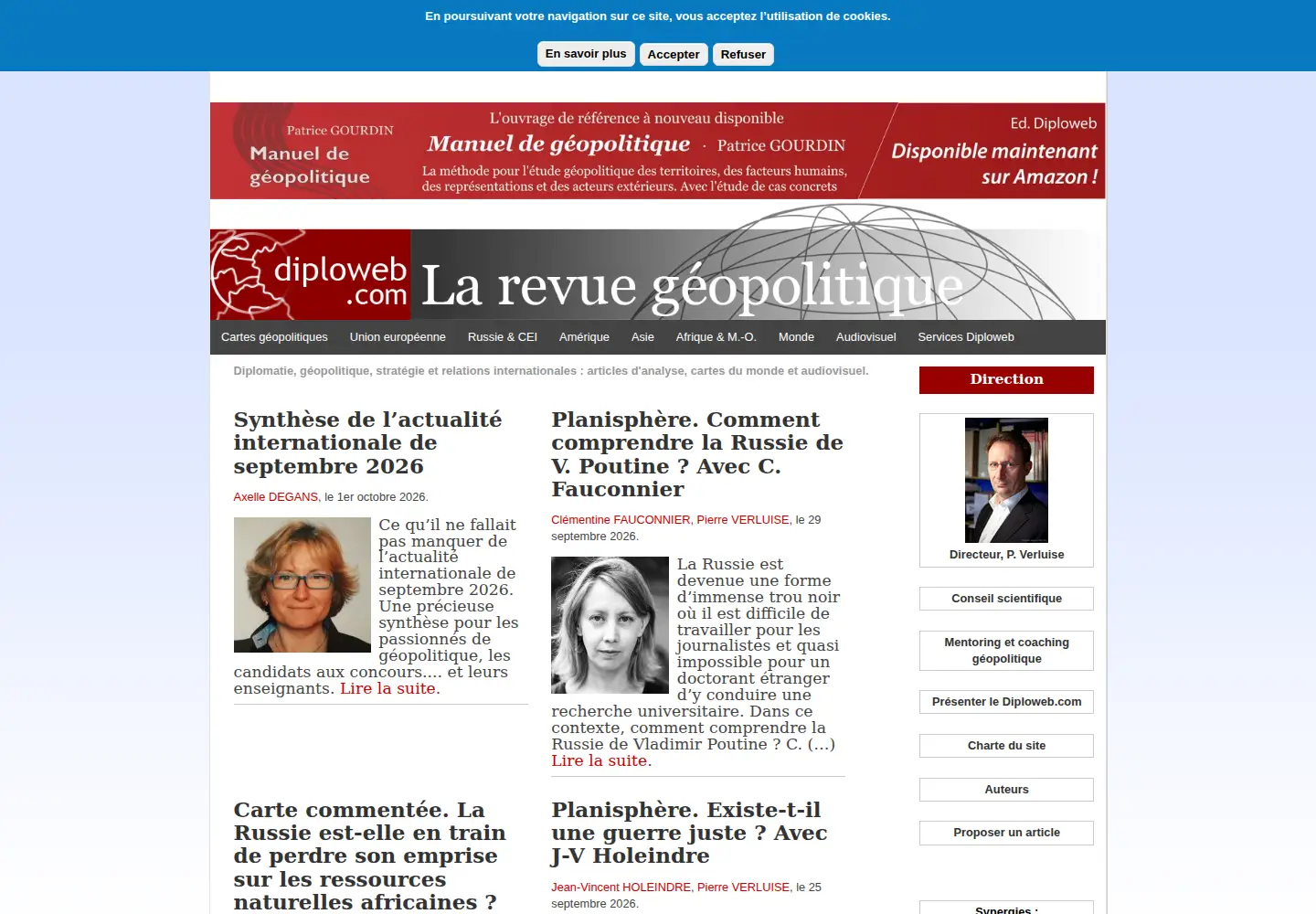 Screenshot of diploweb.com