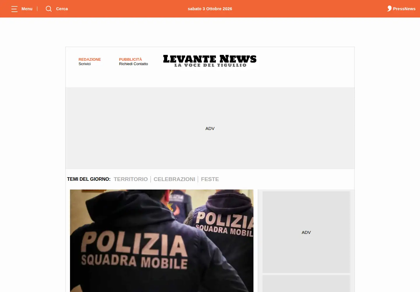 Screenshot of levantenews.it