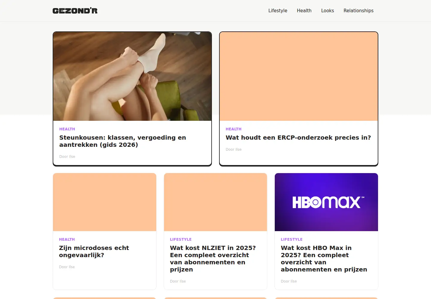 Screenshot of gezondr.nl
