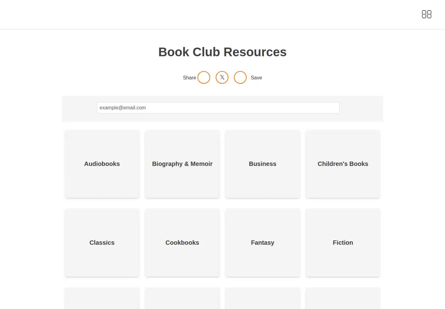 Screenshot of bookclubs.ca