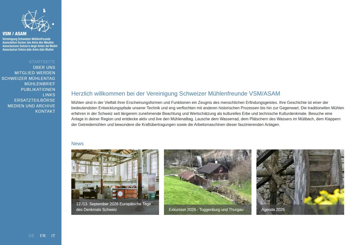 Screenshot of muehlenfreunde.ch