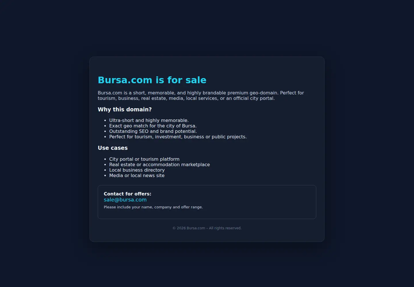 Screenshot of bursa.com
