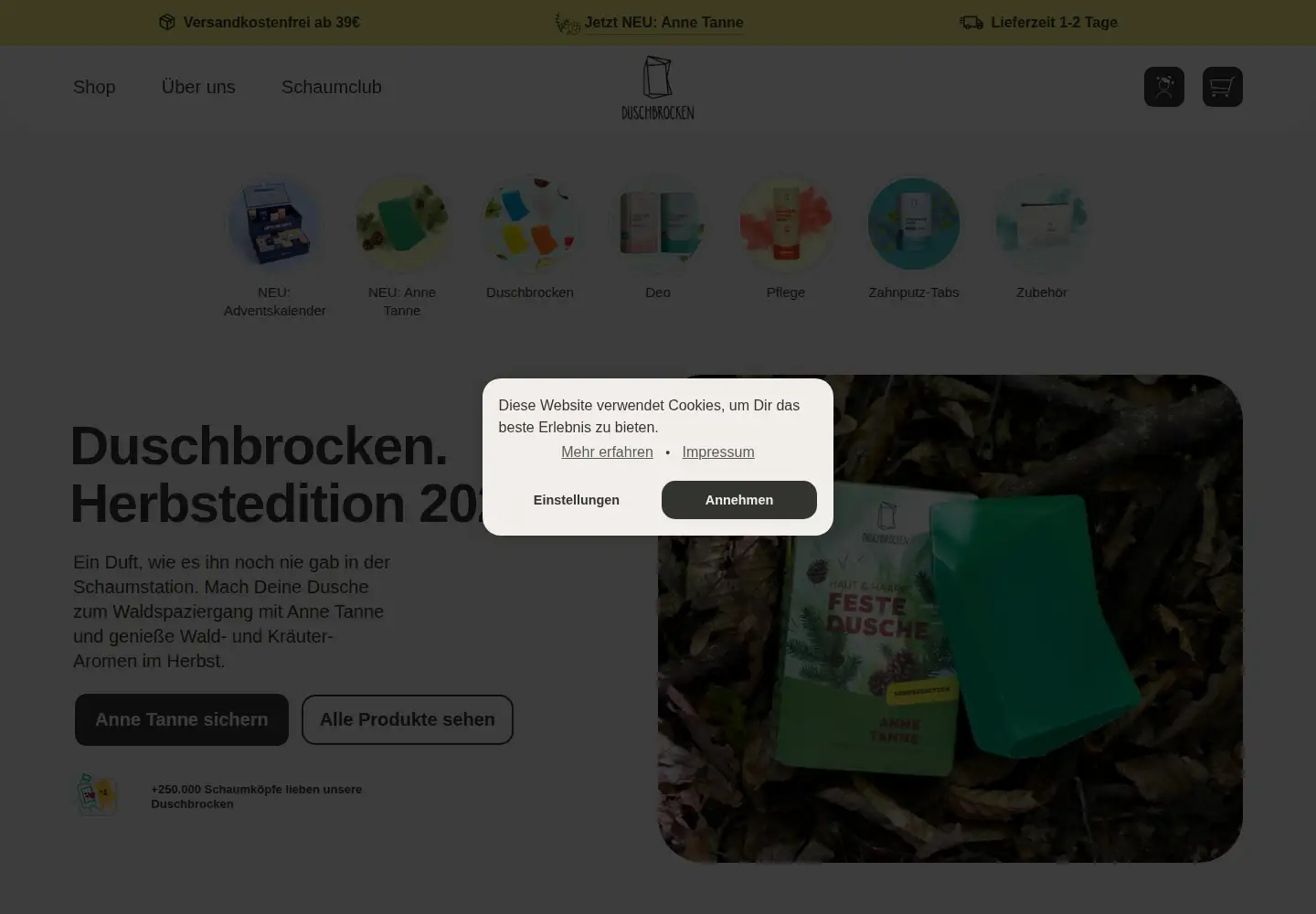 Screenshot of duschbrocken.de