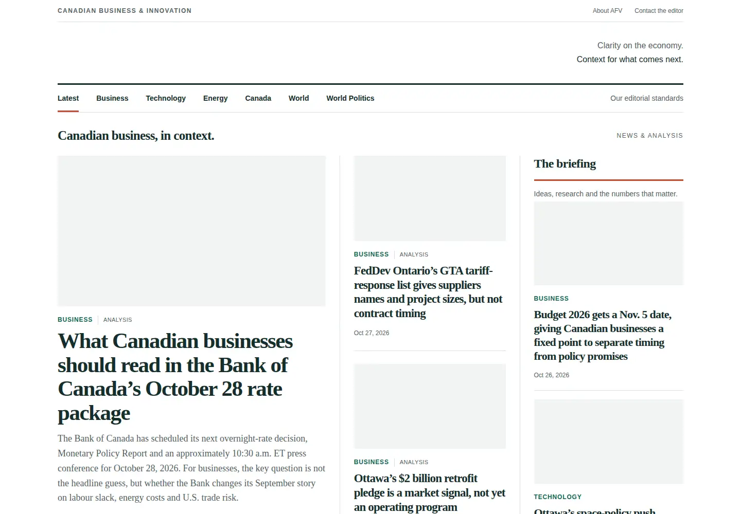 Screenshot of afvnews.ca