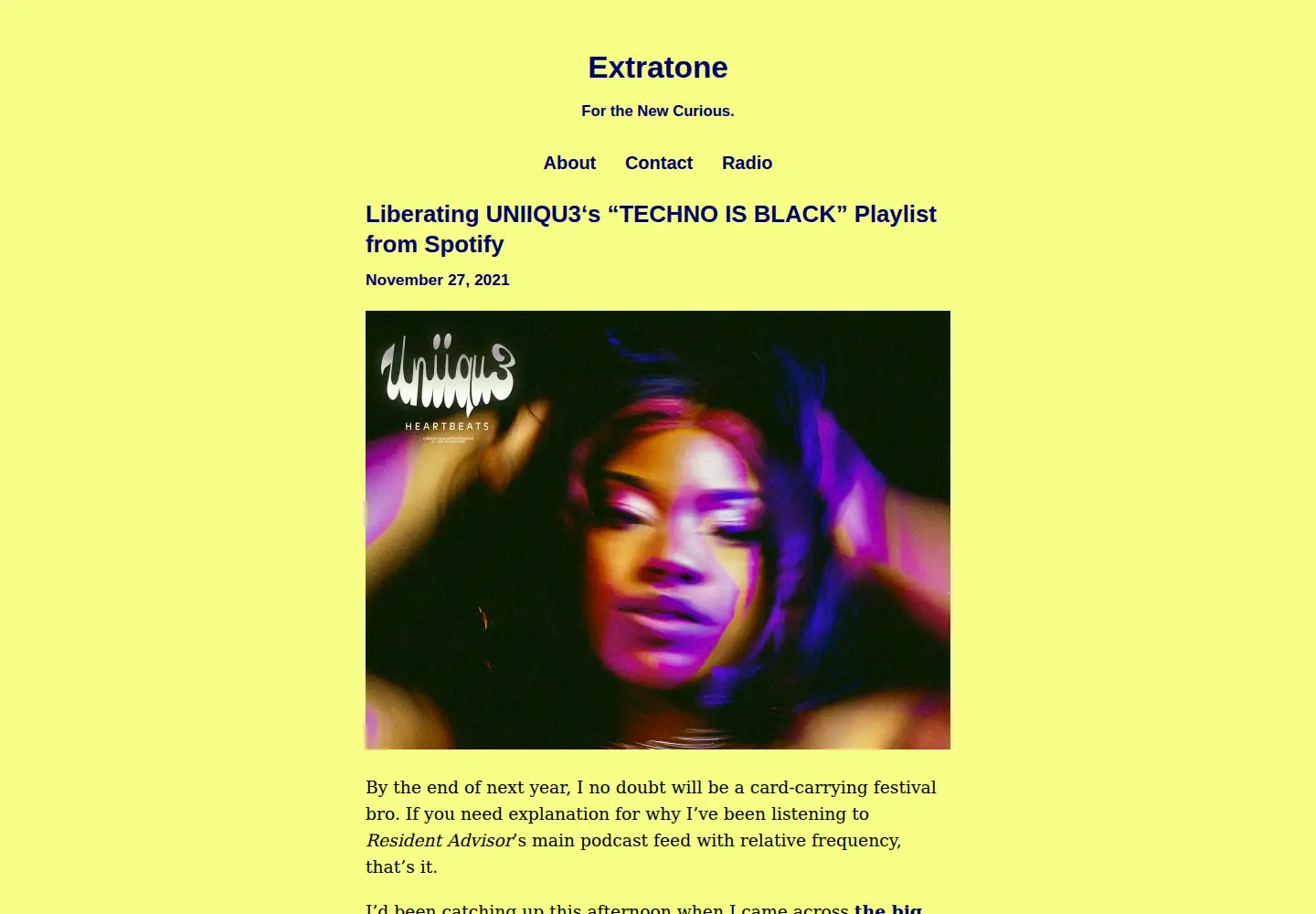 Screenshot of extratone.com