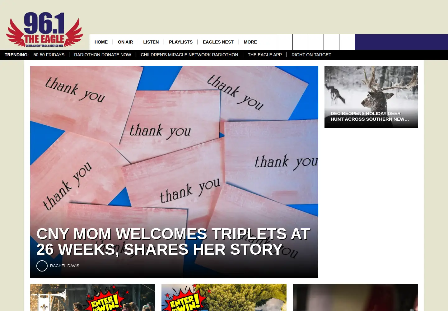 Screenshot of 961theeagle.com