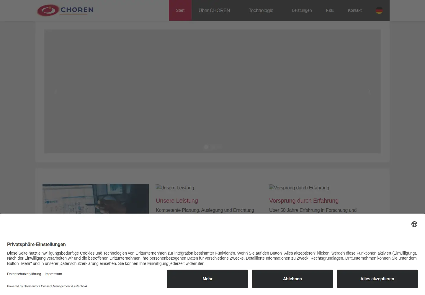 Screenshot of choren.com