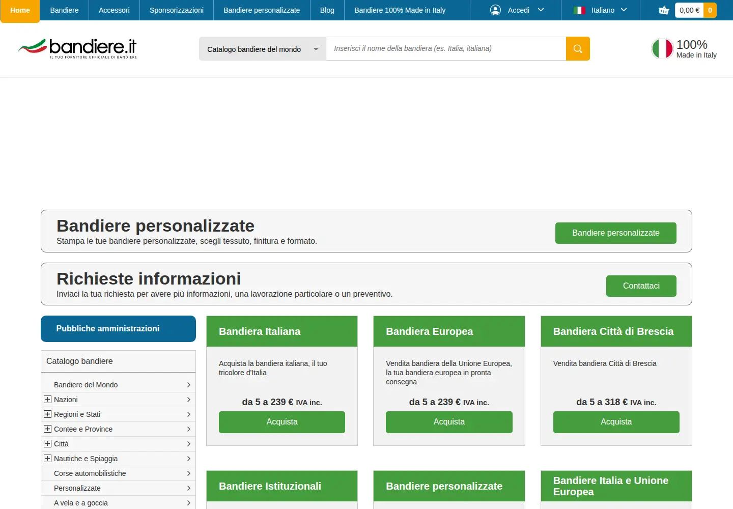 Screenshot of bandiere.it