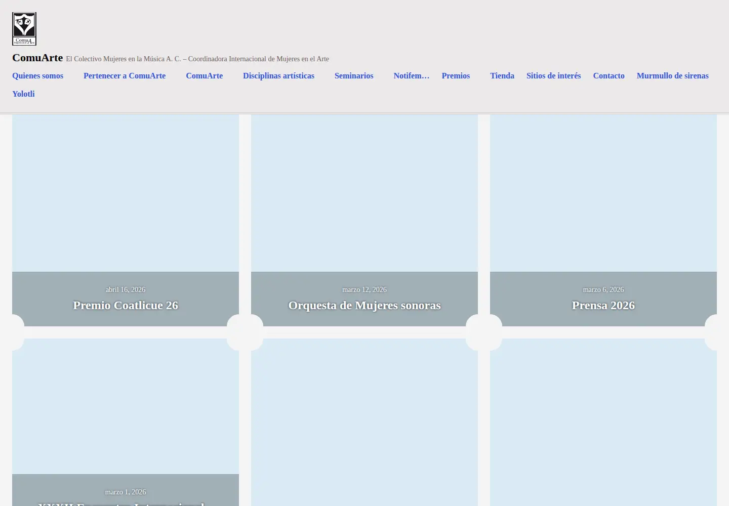 Screenshot of comuarte.org