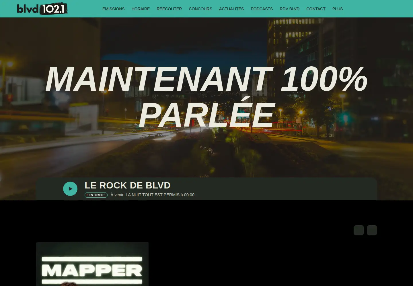 Screenshot of blvd.fm