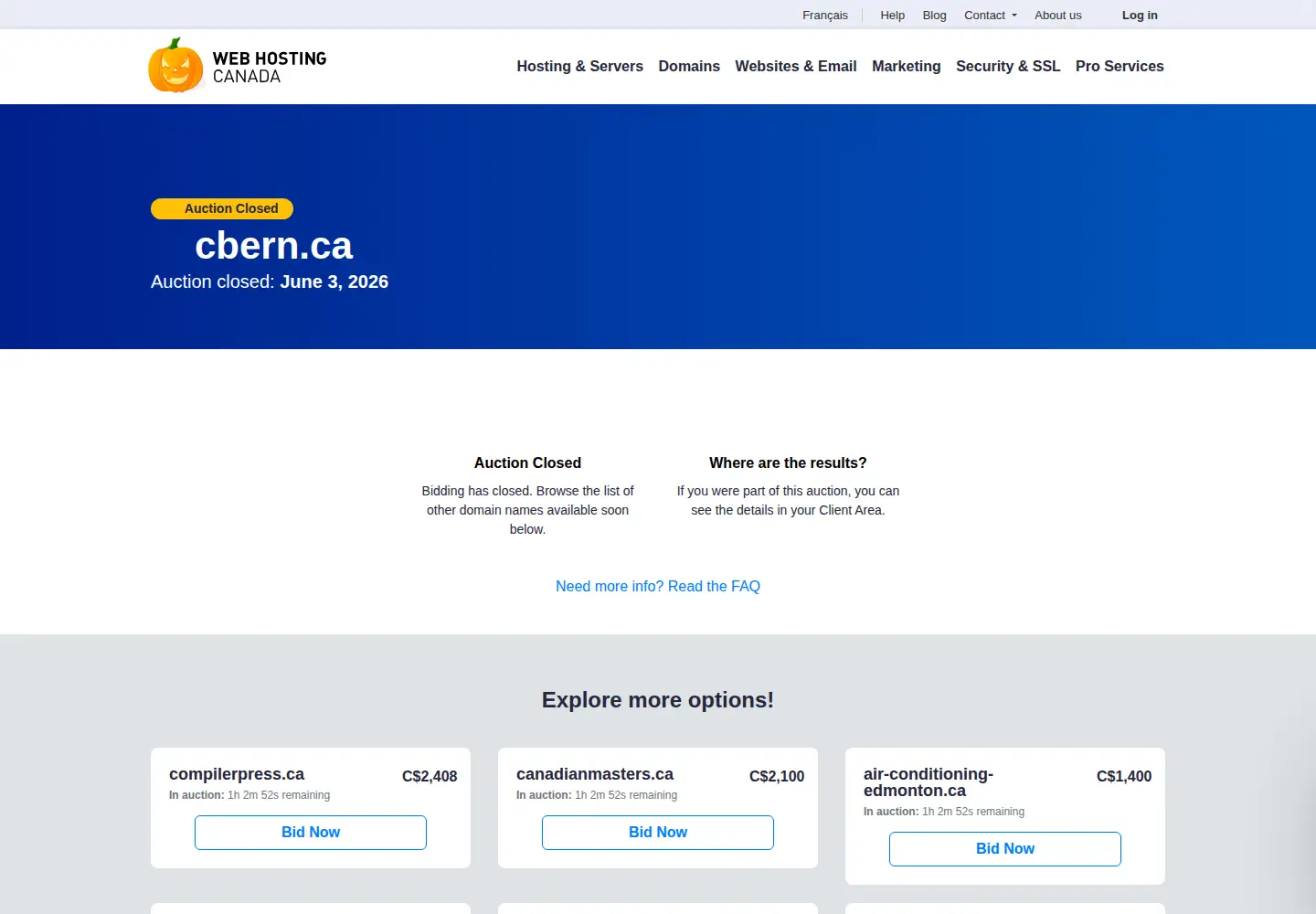Screenshot of cbern.ca