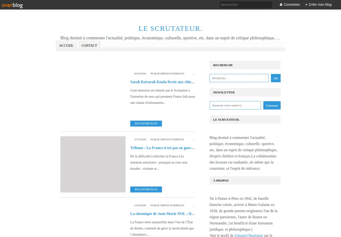 Screenshot of lescrutateur.com