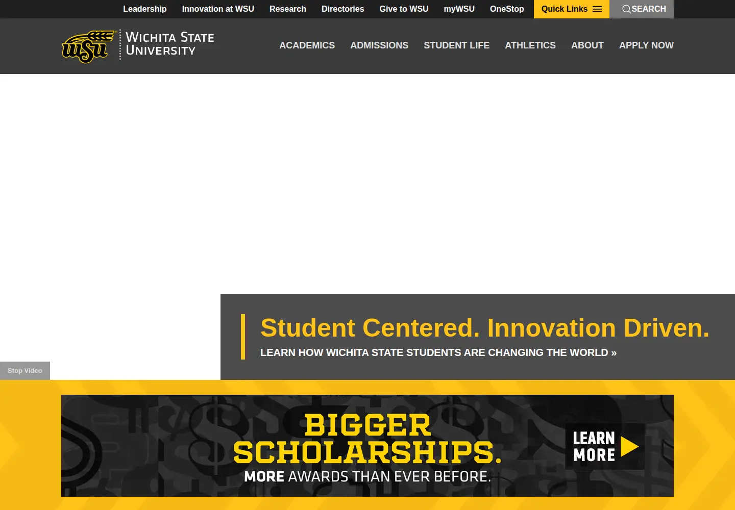 Screenshot of wichita.edu