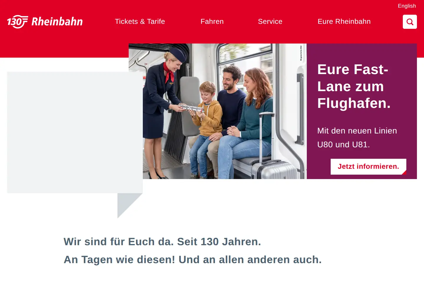 Screenshot of rheinbahn.de