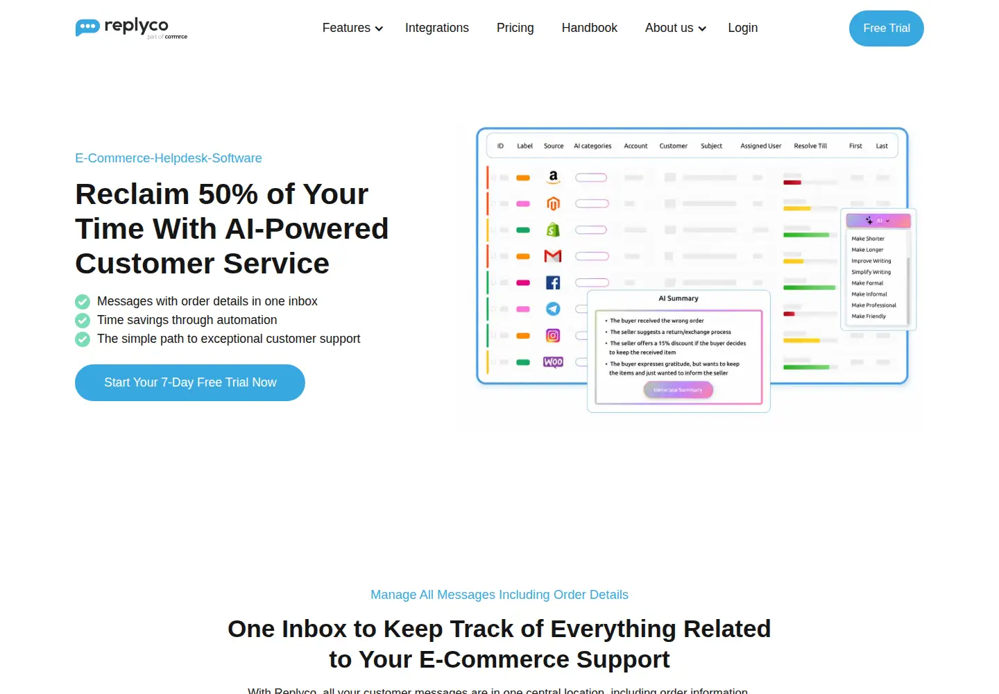 Screenshot of replyco.com