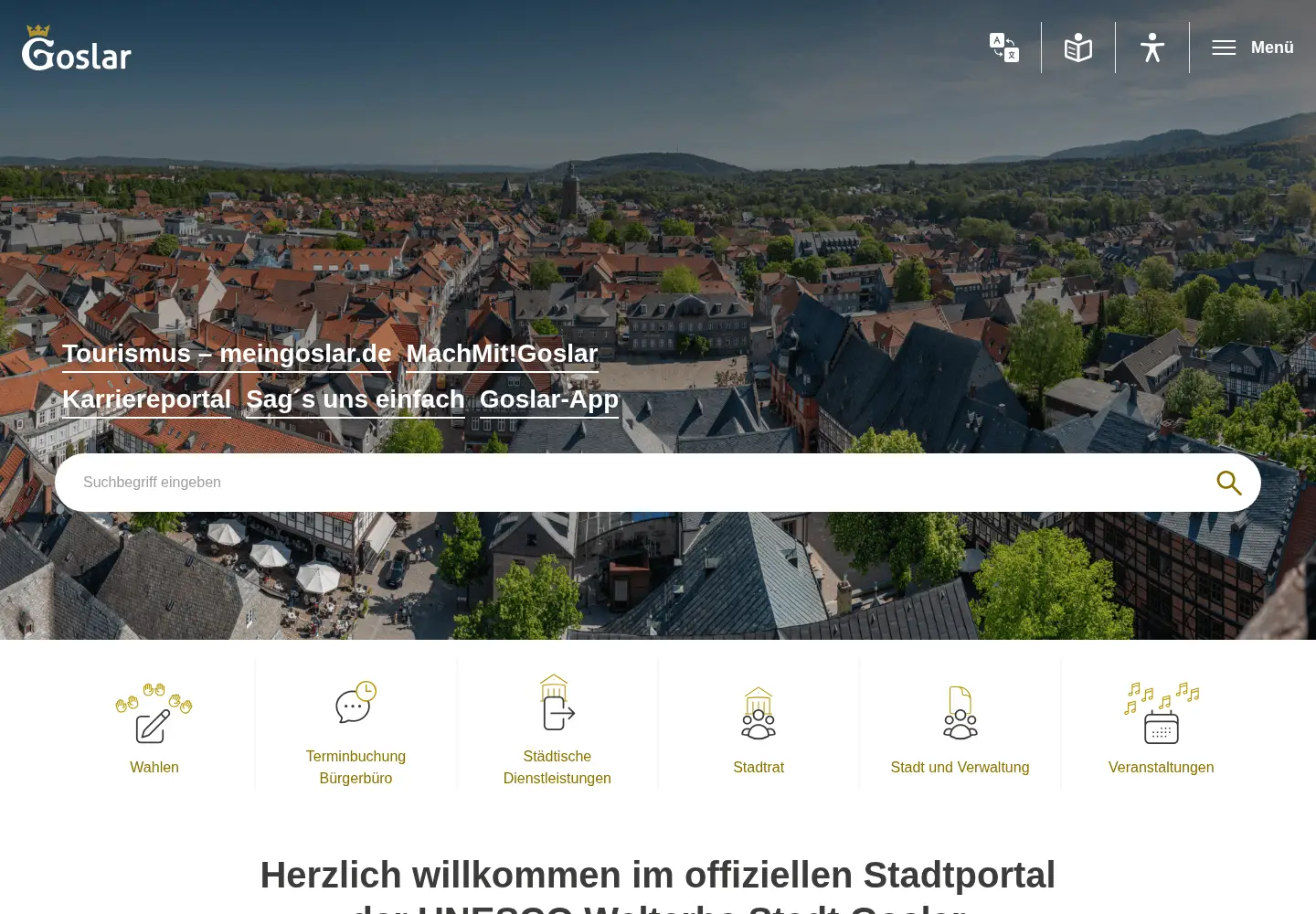 Screenshot of goslar.de