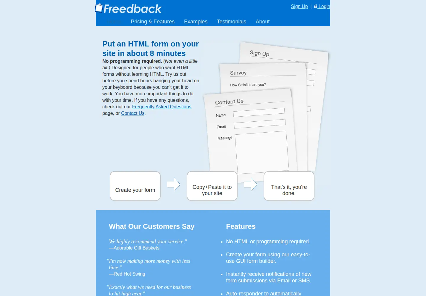 Screenshot of freedback.com