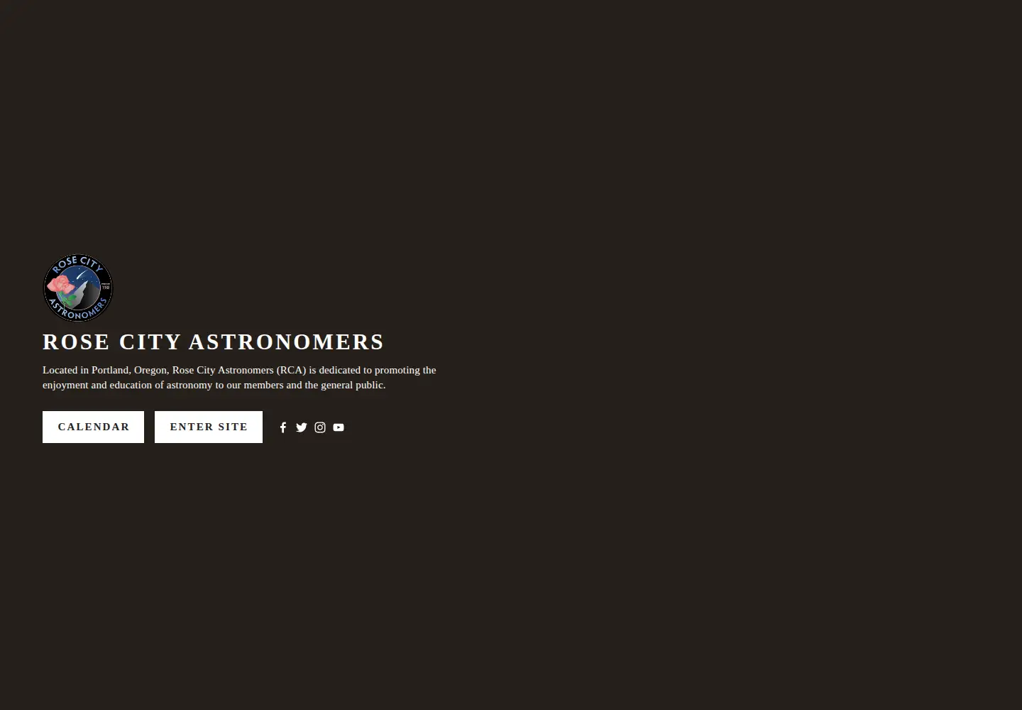 Screenshot of rosecityastronomers.org