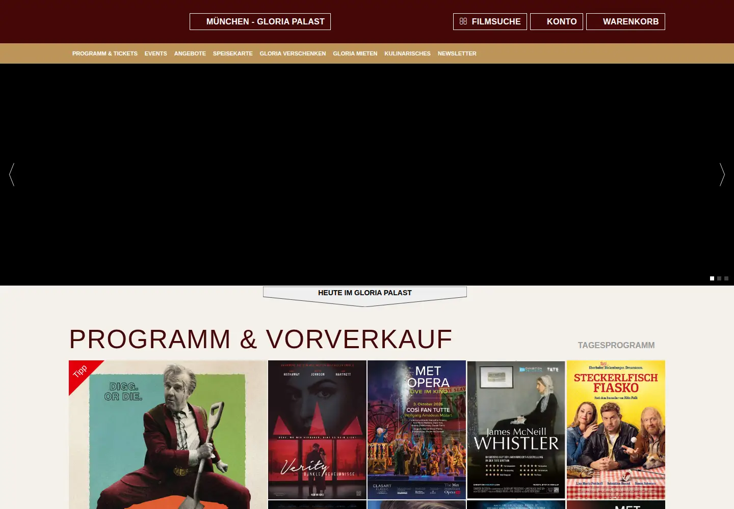 Screenshot of gloria-palast.de