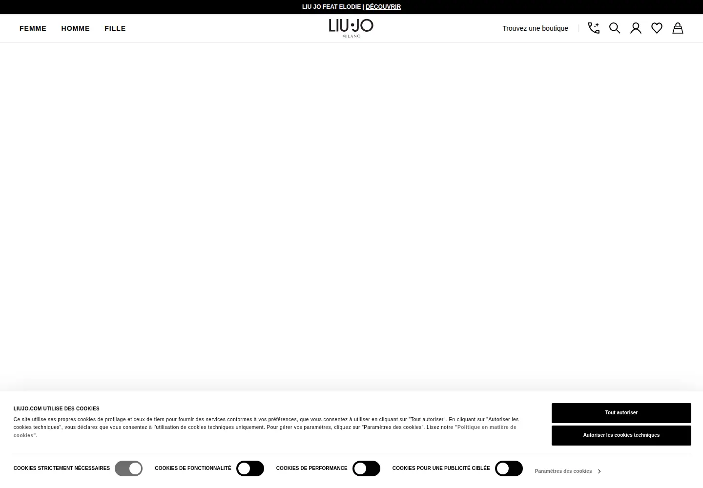 Screenshot of liujo.com