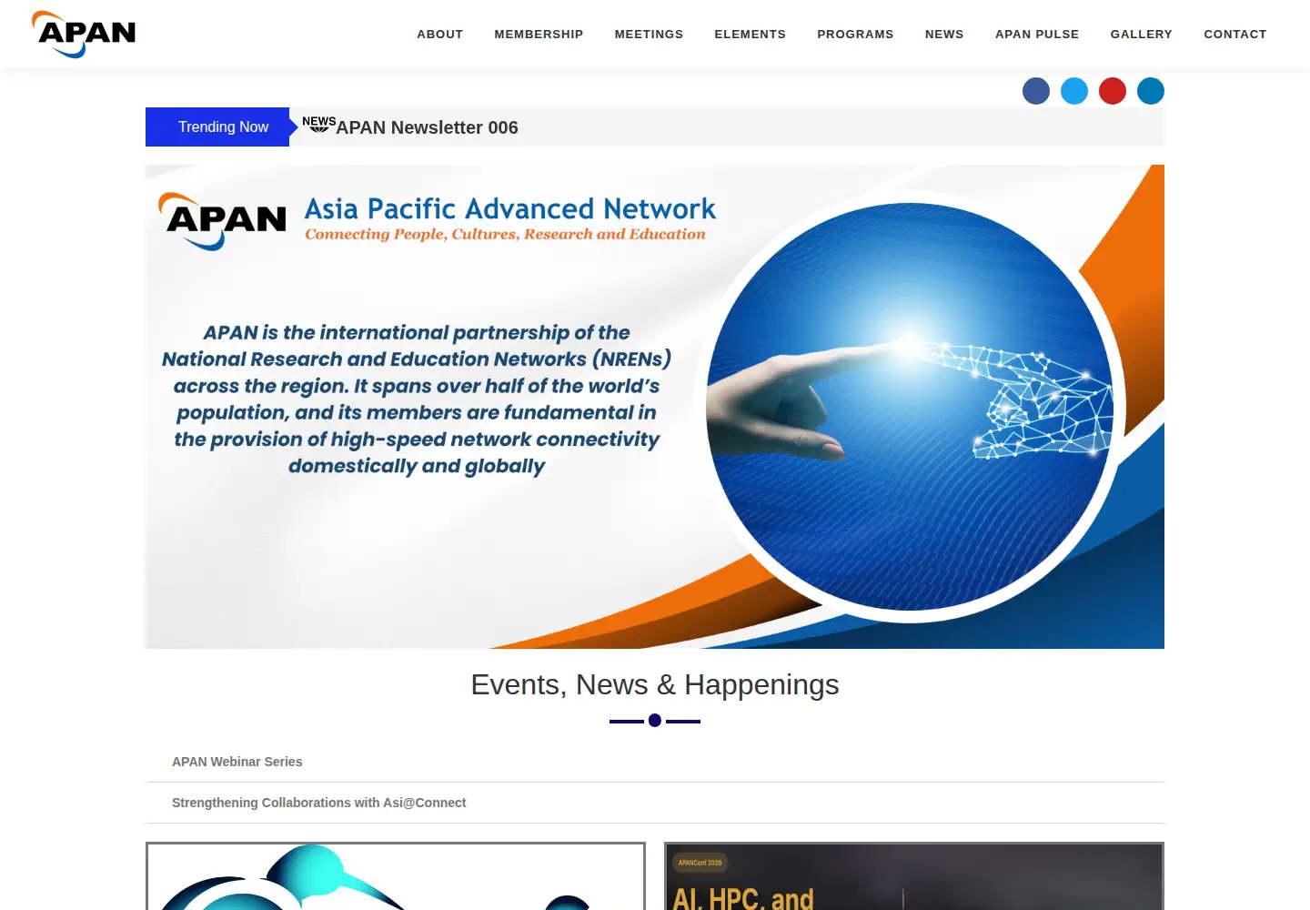 Screenshot of apan.net
