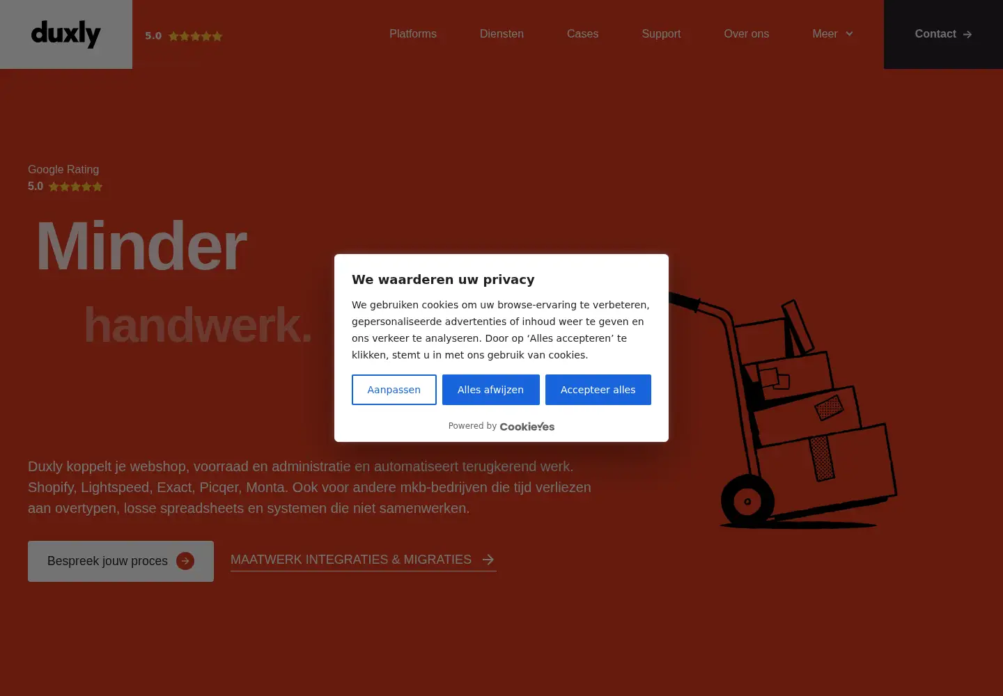 Screenshot of duxly.nl