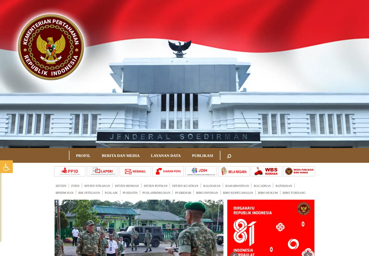 Screenshot of kemhan.go.id