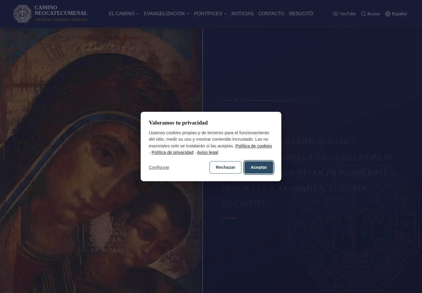 Screenshot of neocatechumenaleiter.org