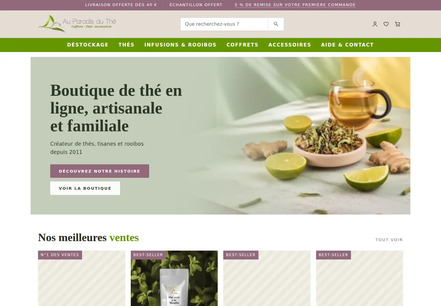 Captured homepage of auparadisduthe.com in the current scan