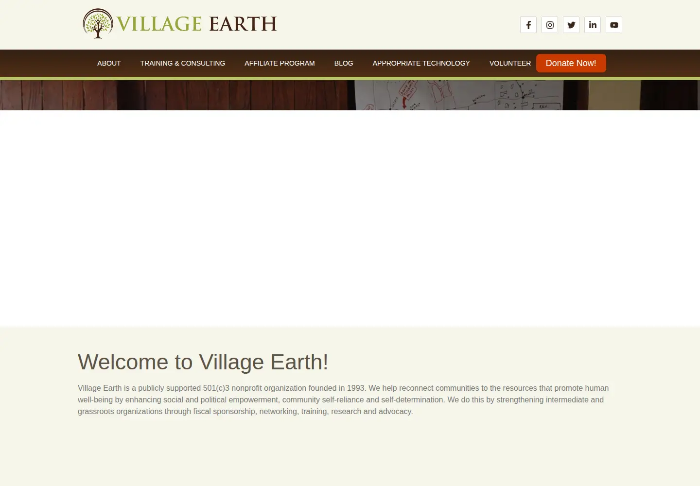 Screenshot of villageearth.org