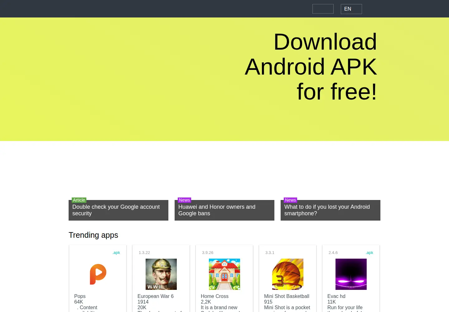 Screenshot of droidinformer.org