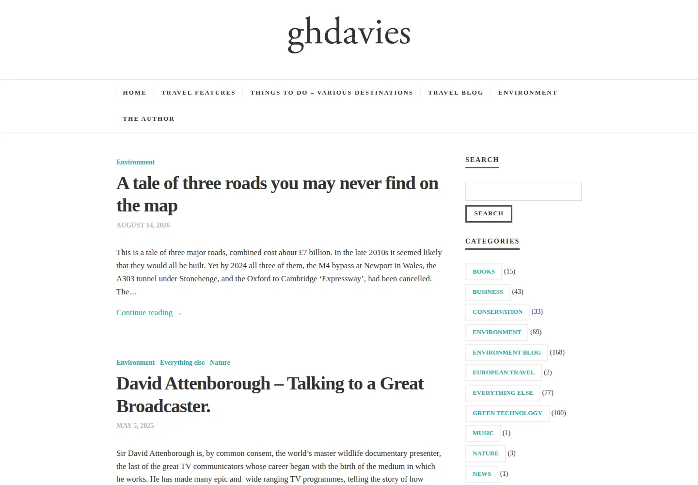 Screenshot of garethhuwdavies.com