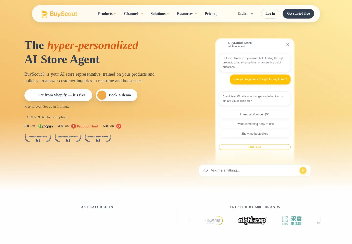 Screenshot of buyscout.app
