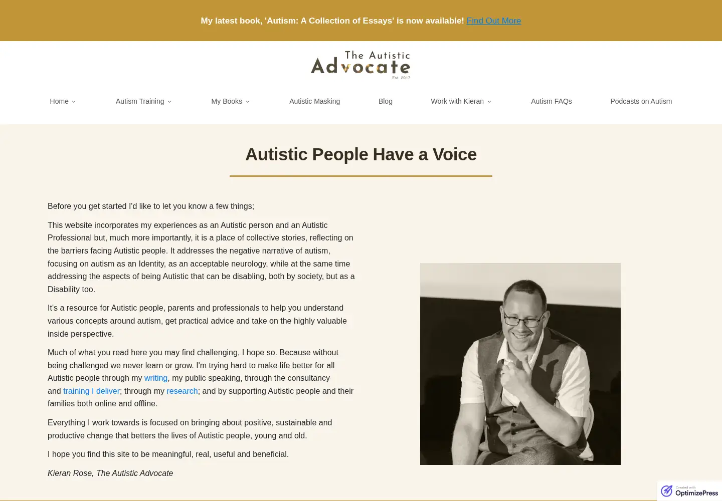 Screenshot of theautisticadvocate.com
