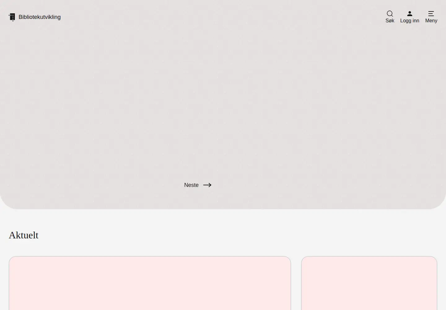 Screenshot of bibliotekutvikling.no