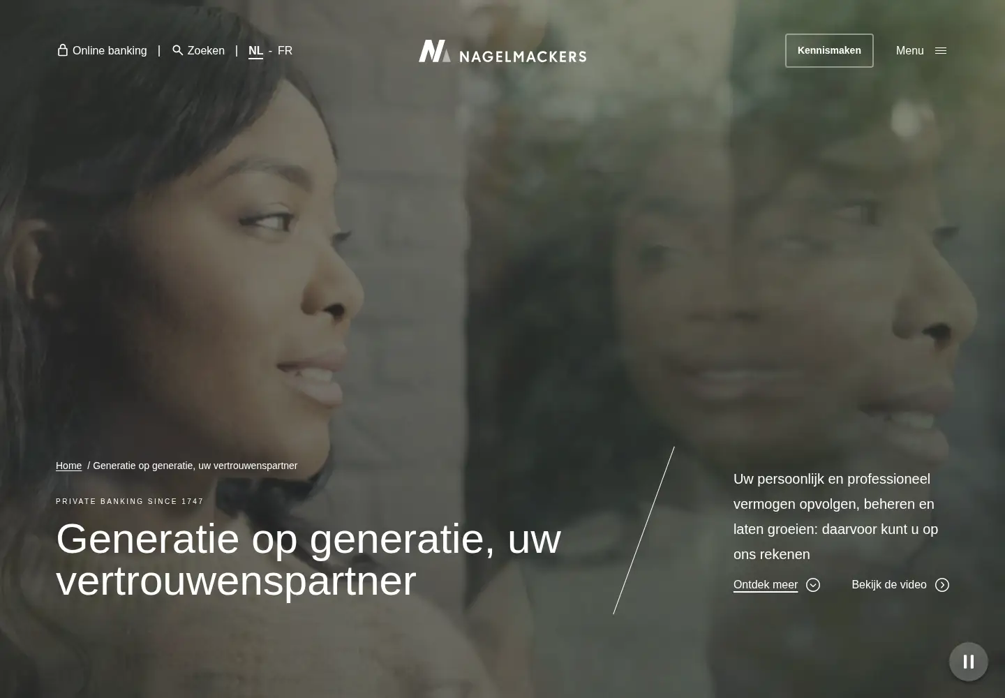 Screenshot of nagelmackers.be