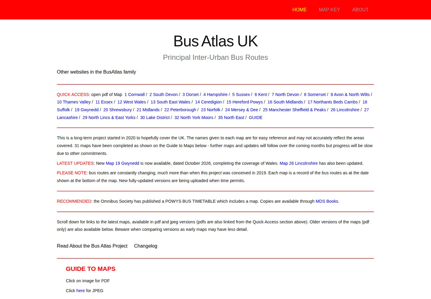 Captured homepage of busatlas.uk in the current scan