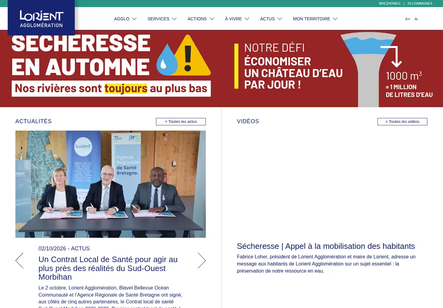 Screenshot of lorient-agglo.bzh