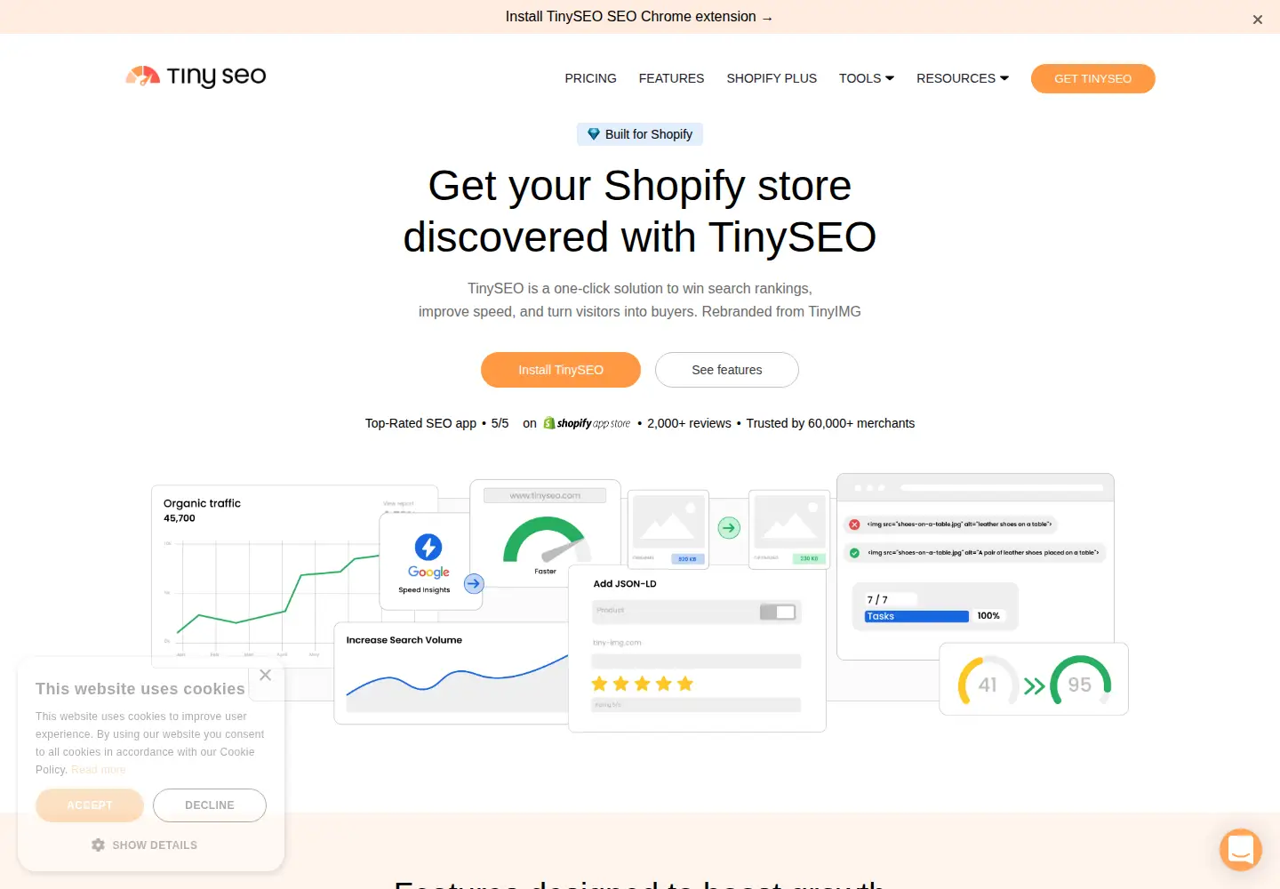 Screenshot of tinyseo.com