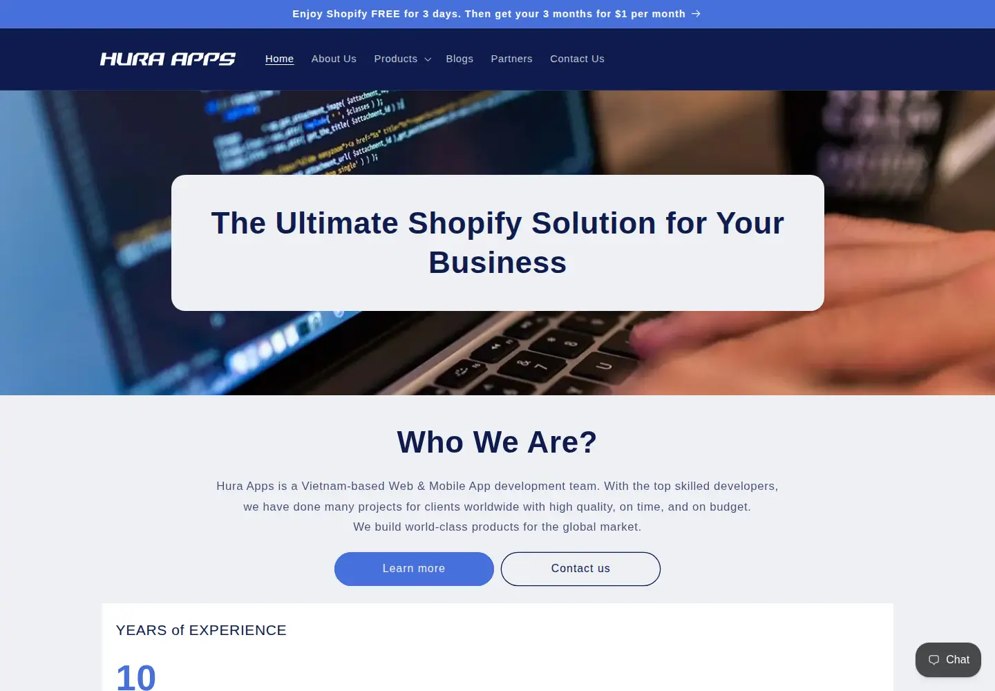 Screenshot of huraapps.com