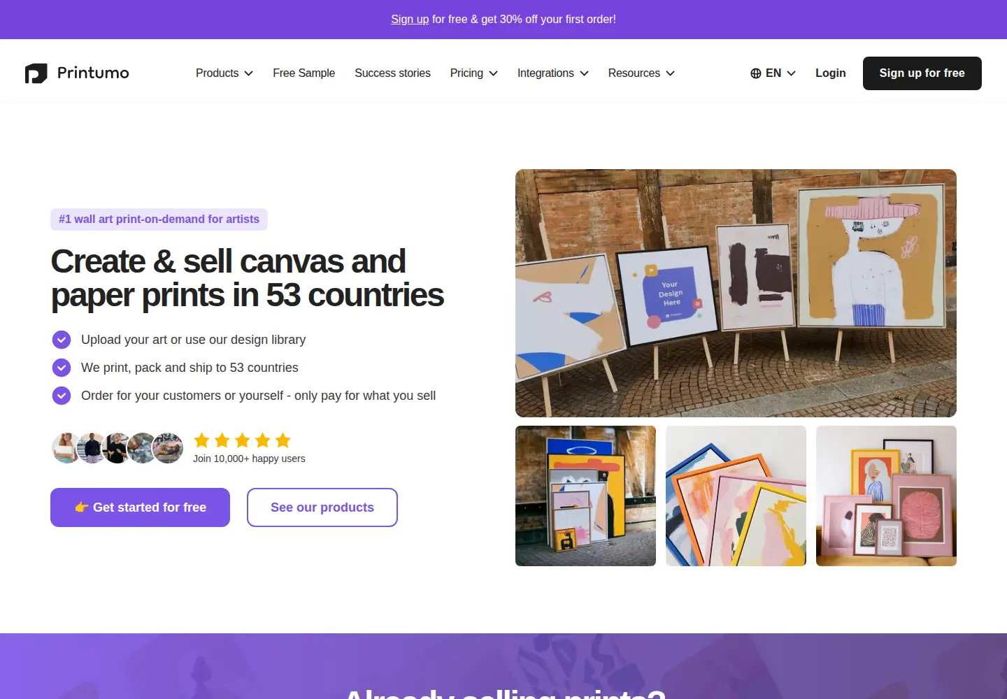 Screenshot of printumo.com