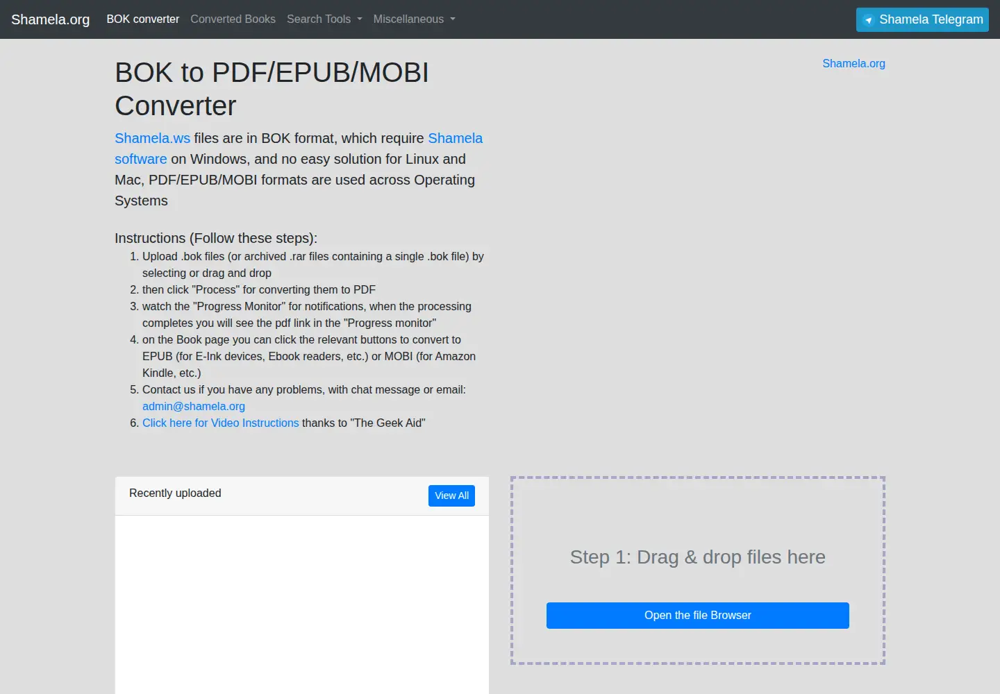 Screenshot of shamela.org
