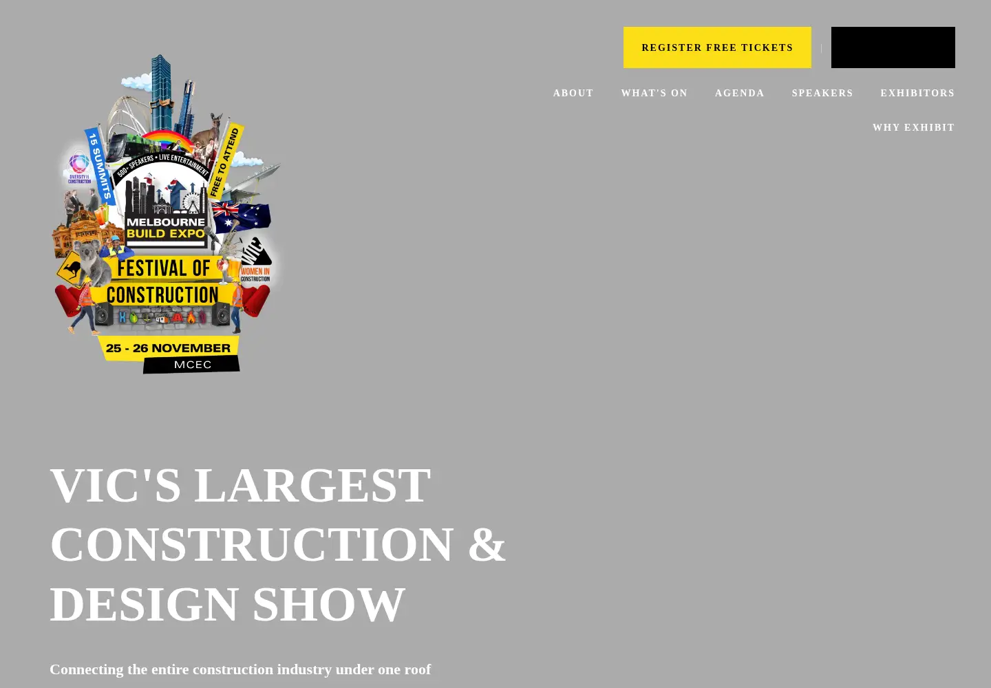 Screenshot of melbournebuildexpo.com