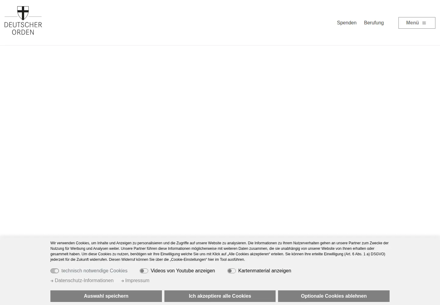 Captured homepage of deutscher-orden.de in the current scan