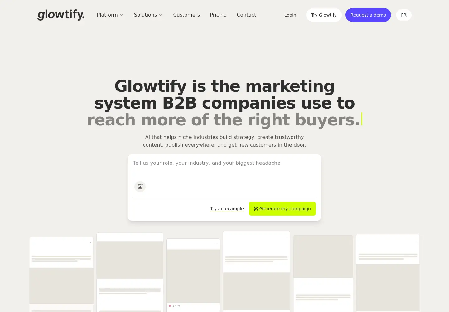 Screenshot of glowtify.com