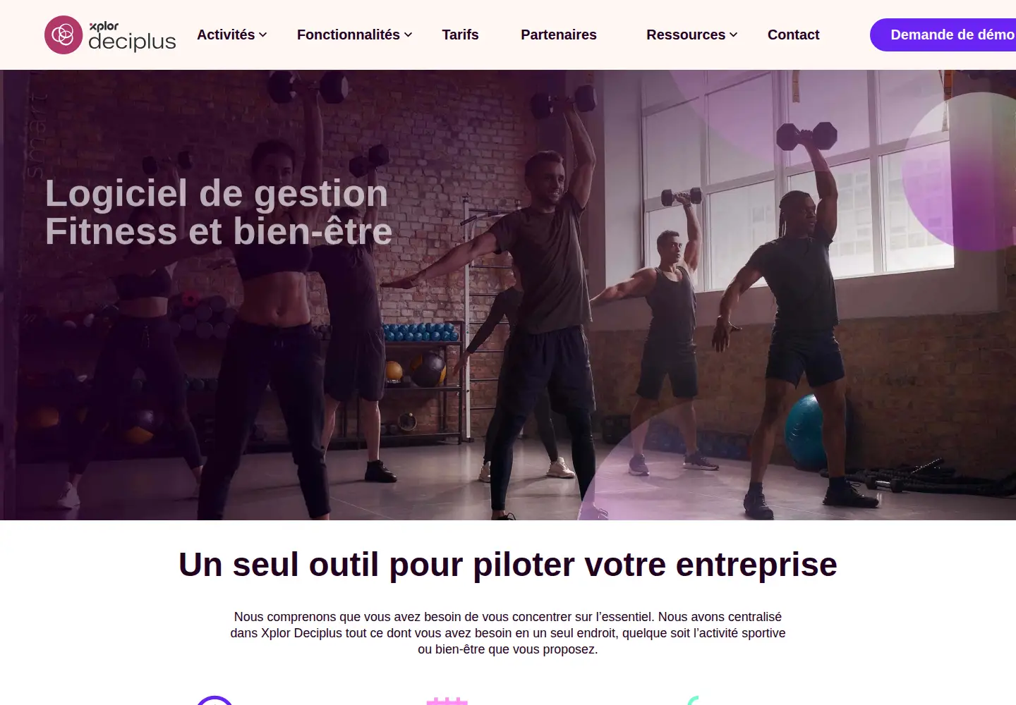 Captured homepage of deciplus.fr in the current scan