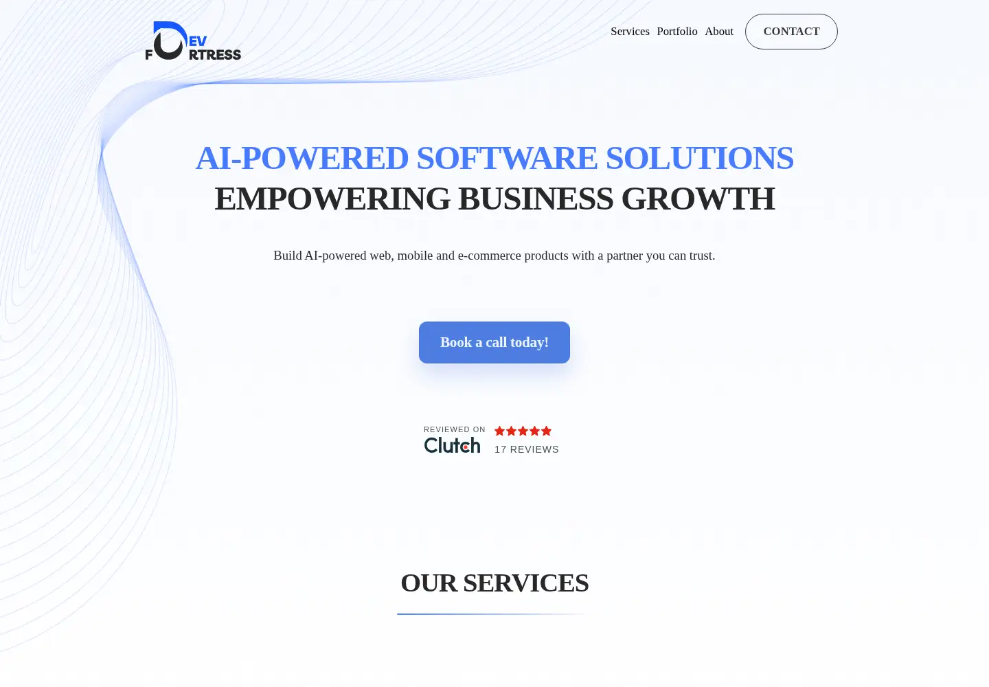 Captured homepage of devfortress.com in the current scan