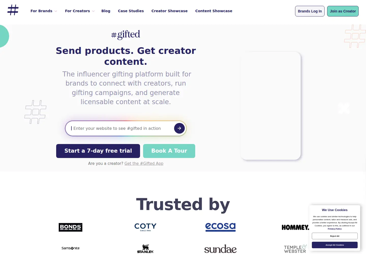 Screenshot of hashgifted.com