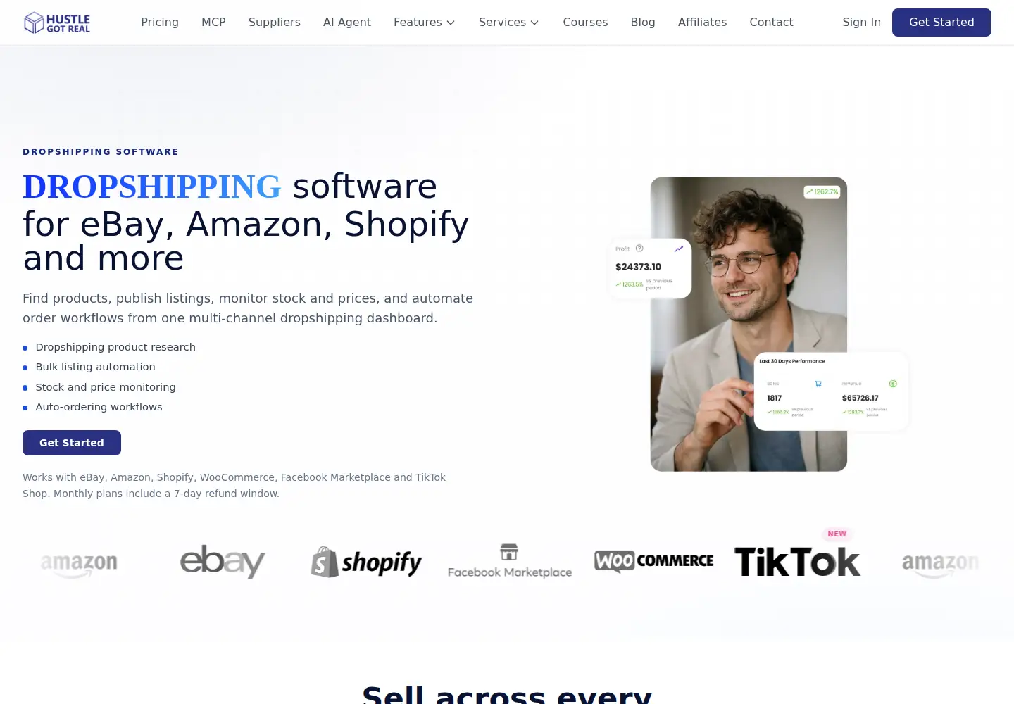 Screenshot of hustlegotreal.com