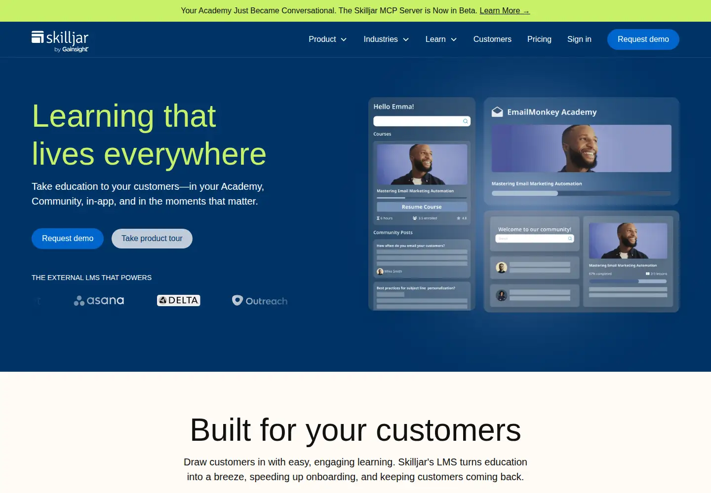 Screenshot of skilljar.com